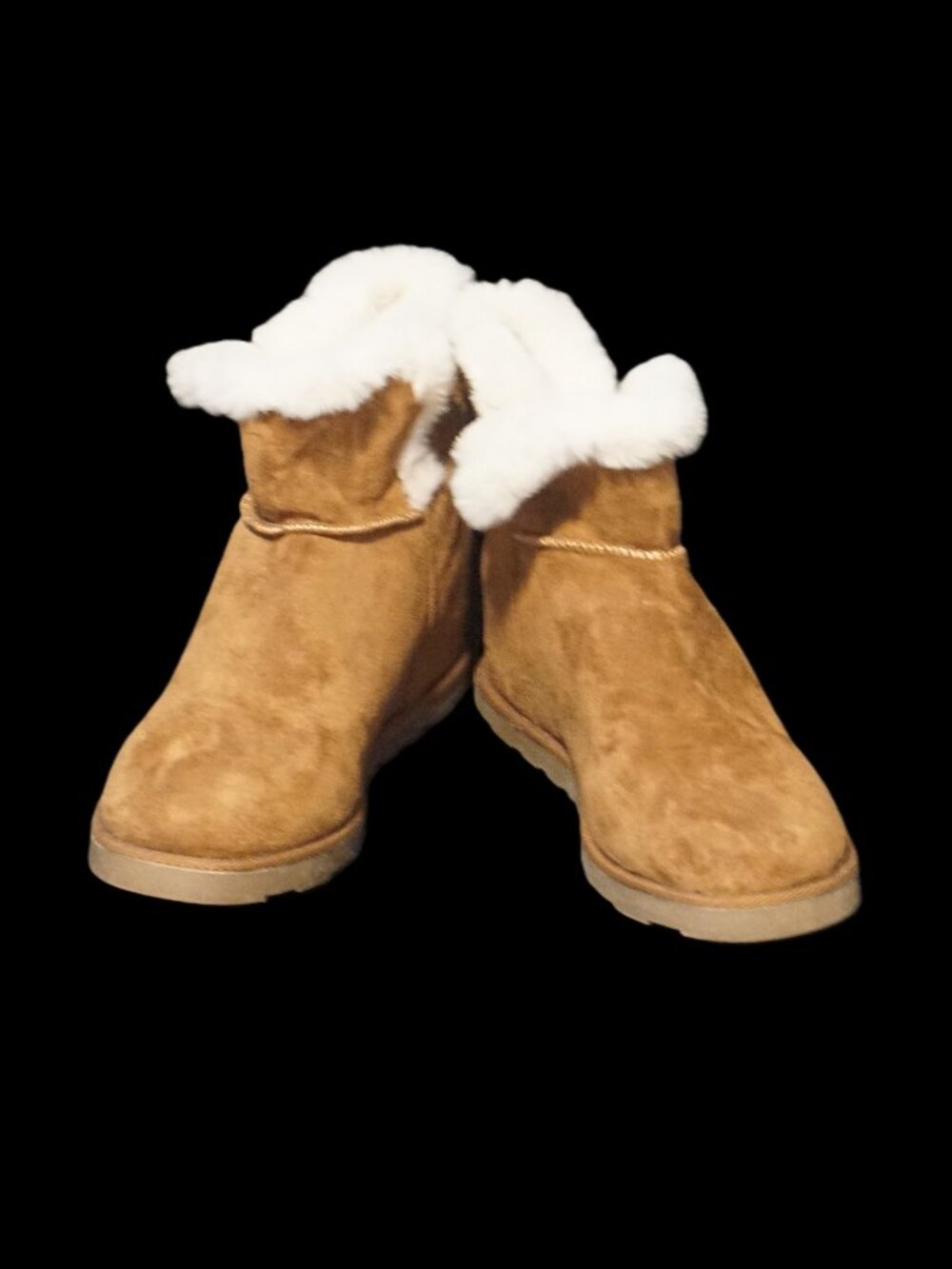 Cushionaire Wedge Suede Fur Kenzie Booties Women’s Size 6.5